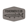 3" x 2"  Leatherette Hexagonal Patch with Adhesive | https://www.bestnamebadges.com