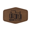 3" x 2"  Leatherette Hexagonal Patch with Adhesive | https://www.bestnamebadges.com