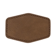 3" x 2"  Leatherette Hexagonal Patch with Adhesive | https://www.bestnamebadges.com