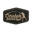 3" x 2"  Leatherette Hexagonal Patch with Adhesive | https://www.bestnamebadges.com