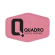 3" x 2"  Leatherette Hexagonal Patch with Adhesive | https://www.bestnamebadges.com