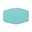 3" x 2"  Leatherette Hexagonal Patch with Adhesive | https://www.bestnamebadges.com