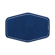 3" x 2"  Leatherette Hexagonal Patch with Adhesive | https://www.bestnamebadges.com