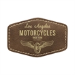 3" x 2"  Leatherette Hexagonal Patch with Adhesive | https://www.bestnamebadges.com