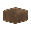 3" x 2"  Leatherette Hexagonal Patch with Adhesive | https://www.bestnamebadges.com