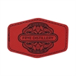 3" x 2"  Leatherette Hexagonal Patch with Adhesive | https://www.bestnamebadges.com