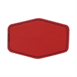 3" x 2"  Leatherette Hexagonal Patch with Adhesive | https://www.bestnamebadges.com