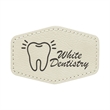 3" x 2"  Leatherette Hexagonal Patch with Adhesive | https://www.bestnamebadges.com