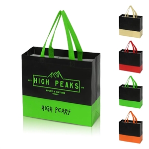 Two Tone Laminated Non Woven Tote Bag ( 12.5" X 4" X 11" )