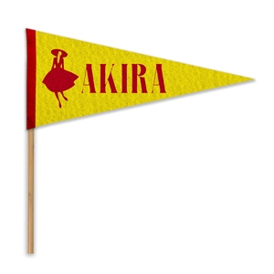 Wool Felt Pennant with Wood Pole - Heat Transfer