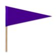 Wool Felt Pennant with Wood Pole - Heat Transfer | https://www.bestnamebadges.com