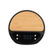 10W Bamboo Wireless Charger With Digital Clock | https://www.bestnamebadges.com