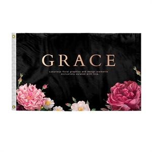 Custom Digital Print Flag 2.5' x 4' 2 Sided Poly | https://www.bestnamebadges.com