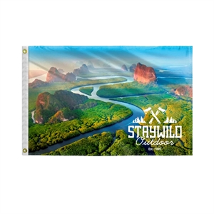 Custom Digital Print Flag 2' x 3' Nylon | https://www.bestnamebadges.com