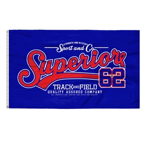 Custom Screen Sublimation Flag - 6' x 10' Silk Poly | https://www.bestnamebadges.com