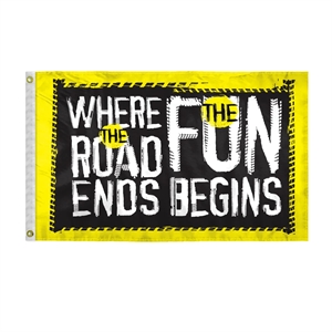 Custom Screen Sublimation Flag - 2.5' x 4' E-Poly | https://www.bestnamebadges.com