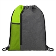 Vertical Drawstring Backpack With Mesh Pocket | https://www.bestnamebadges.com