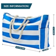 Waterproof Large Beach Tote Bag Summer Sand Proof Picnic | https://www.bestnamebadges.com