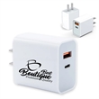 USB Type C 30W Fast Charging Dual Port Block Wall Plug Power | https://www.bestnamebadges.com