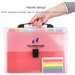 A4 13 Pockets Rainbow Expanding Accordion Handle File Folder | https://www.bestnamebadges.com