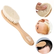Multifunction Natural Soft Goat Hair Wooden Handle Babybrush | https://www.bestnamebadges.com
