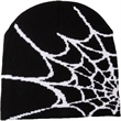 Knitted Beanie W/ Spider Web Design | https://www.bestnamebadges.com
