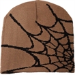 Knitted Beanie W/ Spider Web Design | https://www.bestnamebadges.com