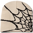 Knitted Beanie W/ Spider Web Design | https://www.bestnamebadges.com
