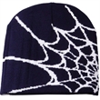 Knitted Beanie W/ Spider Web Design | https://www.bestnamebadges.com