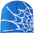 Knitted Beanie W/ Spider Web Design | https://www.bestnamebadges.com