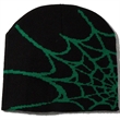 Knitted Beanie W/ Spider Web Design | https://www.bestnamebadges.com