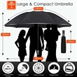 Unisex Large Windproof Automatic Inverted Foldable Umbrellas | https://www.bestnamebadges.com