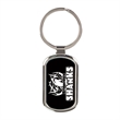 Black Laserable Metal Rectangle Keychain | https://www.bestnamebadges.com