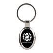Black Laserable Metal Oval Keychain | https://www.bestnamebadges.com