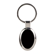 Black Laserable Metal Oval Keychain | https://www.bestnamebadges.com