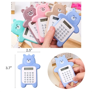 Creative 8-Digit Display Cute Cartoon Bear Style Calculator