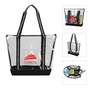 Capitola Clear TPU Zippered Tote | https://www.bestnamebadges.com