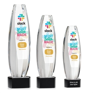 Hoover VividPrint™ Award on Paragon Base - Black | https://www.bestnamebadges.com