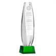 Hoover Award on Robson Base - Green | https://www.bestnamebadges.com