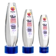 Hoover VividPrint™ Award on Marvel Base - Blue | https://www.bestnamebadges.com