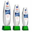 Hoover VividPrint™ Award on Robson Base - Green | https://www.bestnamebadges.com