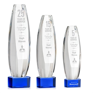 Hoover Award on Paragon Base - Blue | https://www.bestnamebadges.com