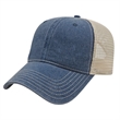 Washed Pigment Dyed Trucker Cap | https://www.bestnamebadges.com