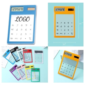 Solar Powered Transparent Touch Screen Calculator
