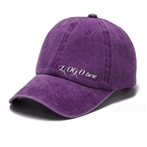 MOQ 20 Adjustable Washed Plain Baseball Cap