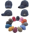 MOQ 20 Adjustable Washed Plain Baseball Cap | https://www.bestnamebadges.com
