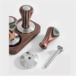 Custom Personalise Portable Hand Spring Loaded Coffee Tamper | https://www.bestnamebadges.com