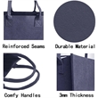 Custom Reusable Durable Large Felt Tote Shopping Bag | https://www.bestnamebadges.com