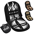 Custom Portable Stainless Steel Picnic Camping Utensil Set | https://www.bestnamebadges.com