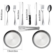 Custom Portable Stainless Steel Picnic Camping Utensil Set | https://www.bestnamebadges.com